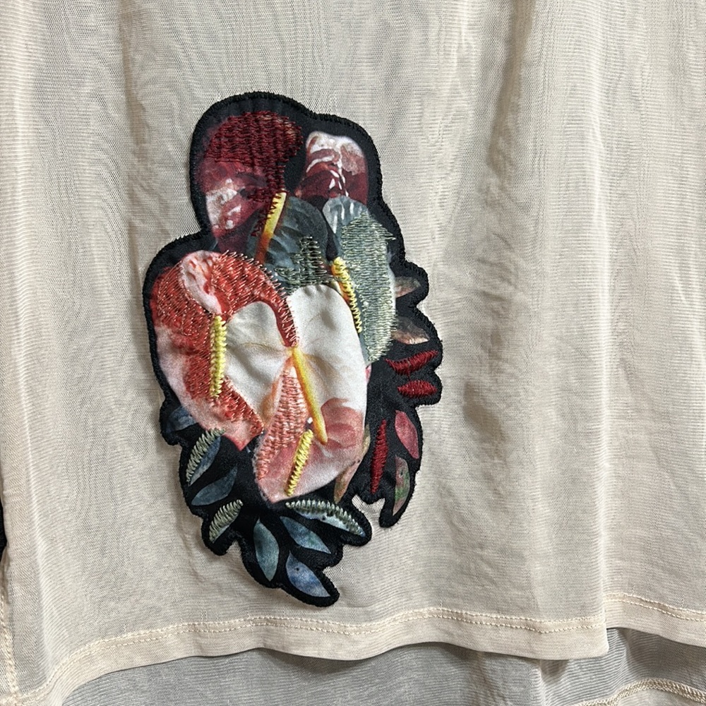 Zara Floral Butterfly Sheer Top, small - Picture 3 of 4